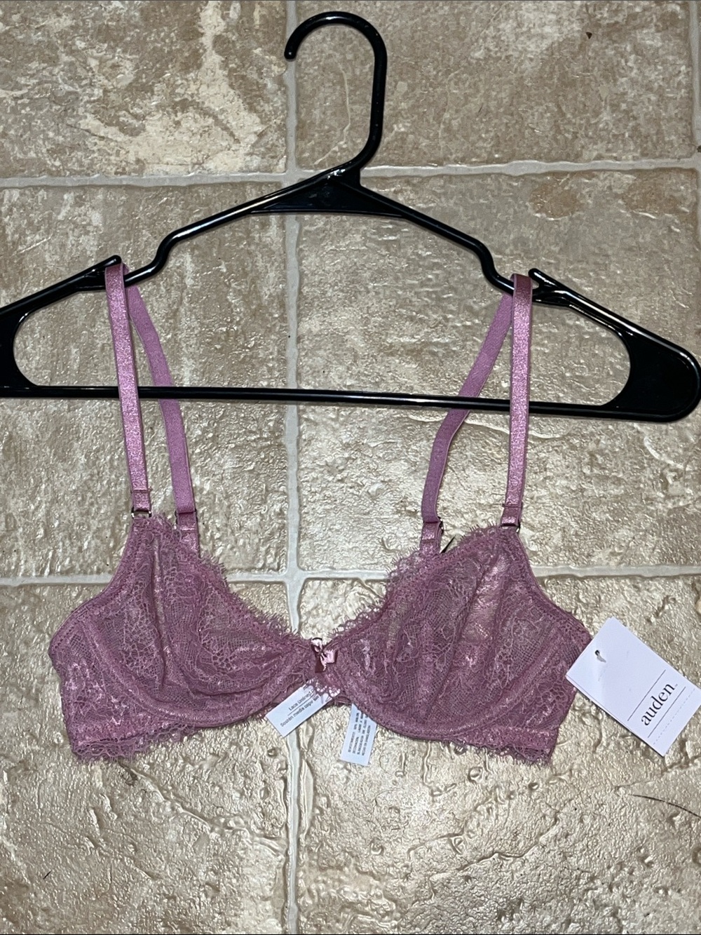 NWT Auden Lace Underwire Bra in Mauve